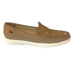MARC JOSEPH NEW YORK -NWOT Kids Suede‎ Leather Driver Gold Star Loafer- Size 2.5